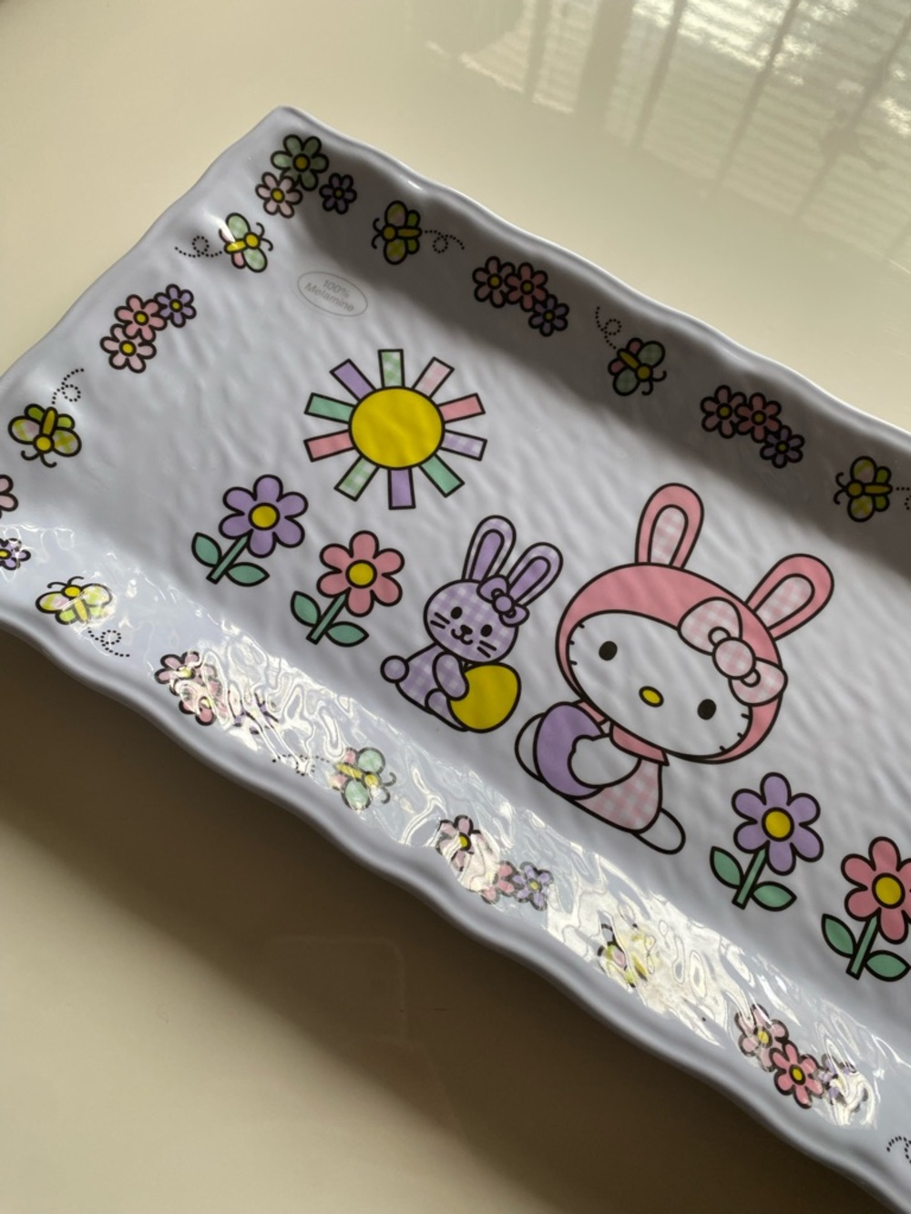 Bunny Hello Kitty Melamine Serving Dish